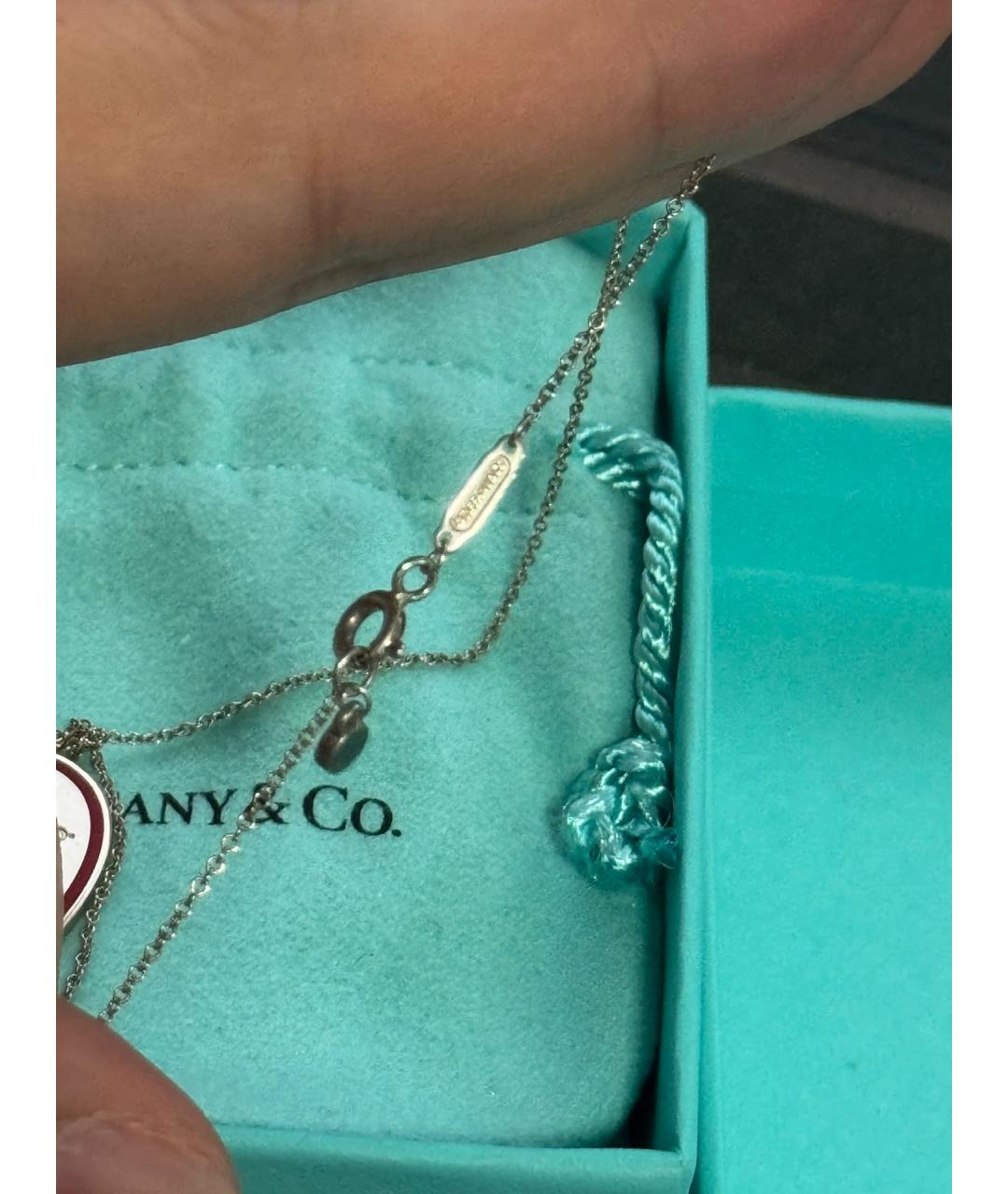 TIFFANY&CO Красная серебряная подвеска, фото 6