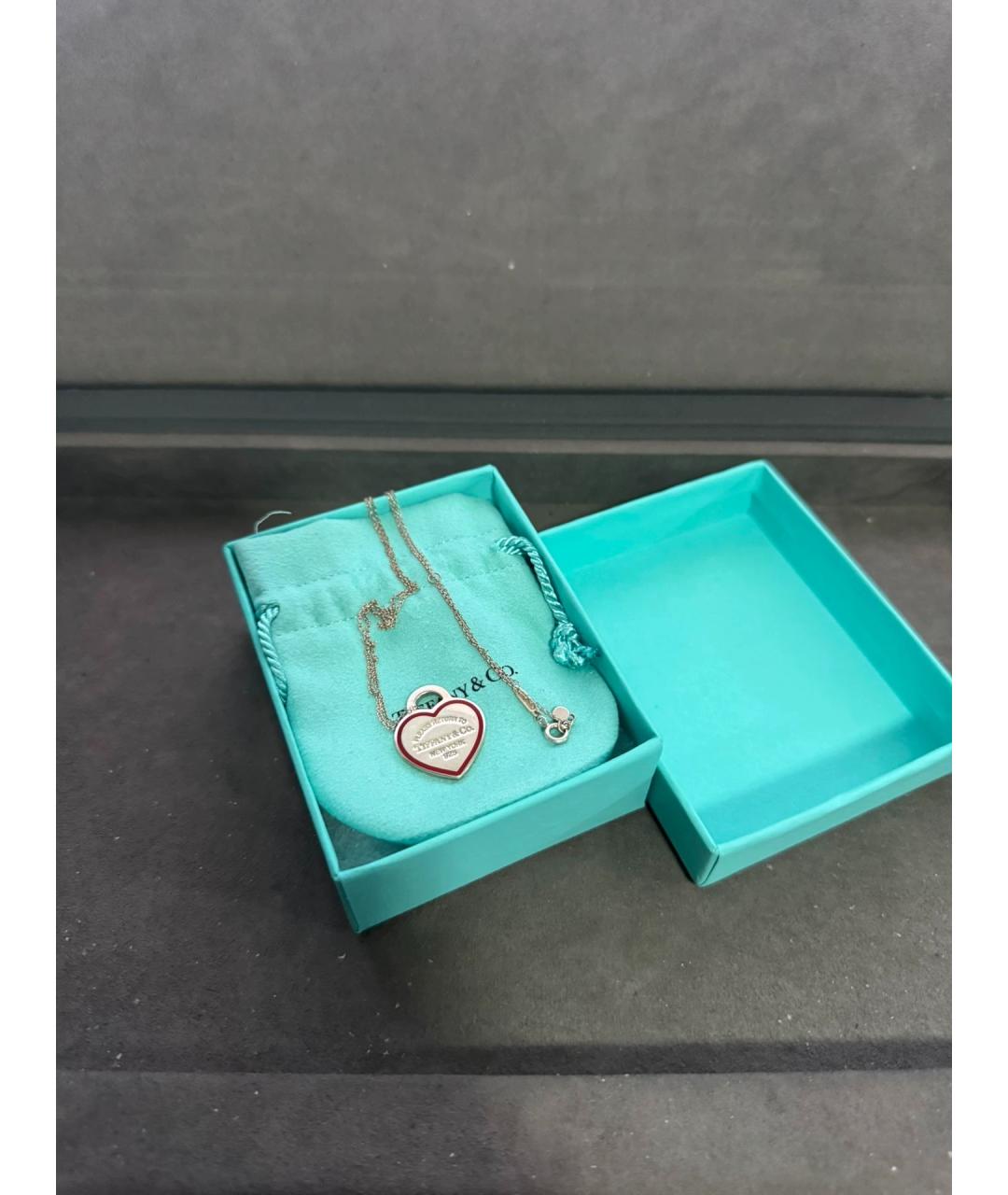 TIFFANY&CO Красная серебряная подвеска, фото 2