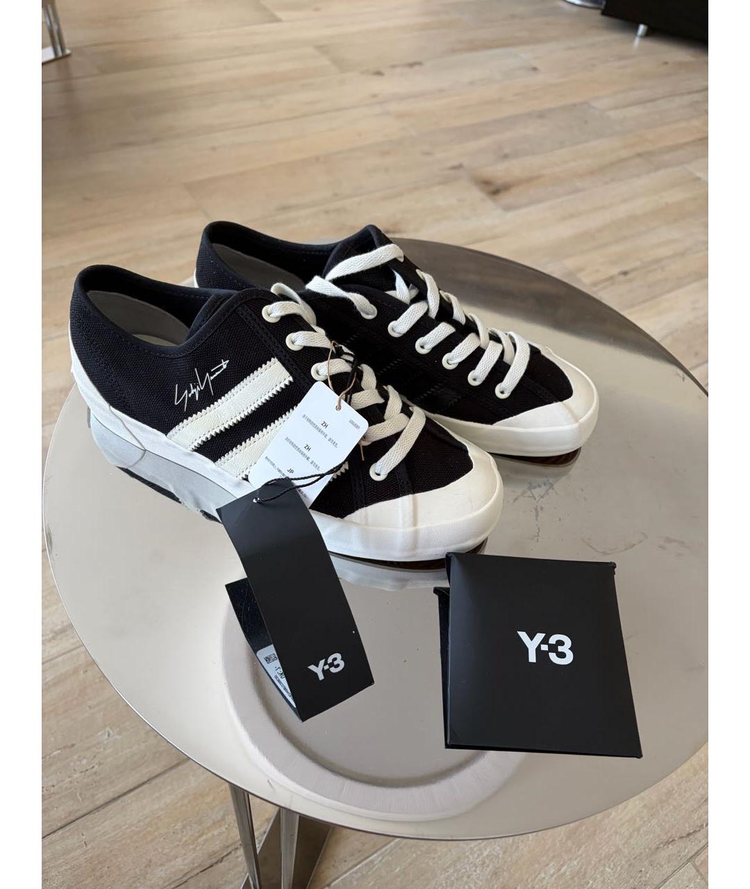 Y-3 Черные текстильные кеды, фото 6