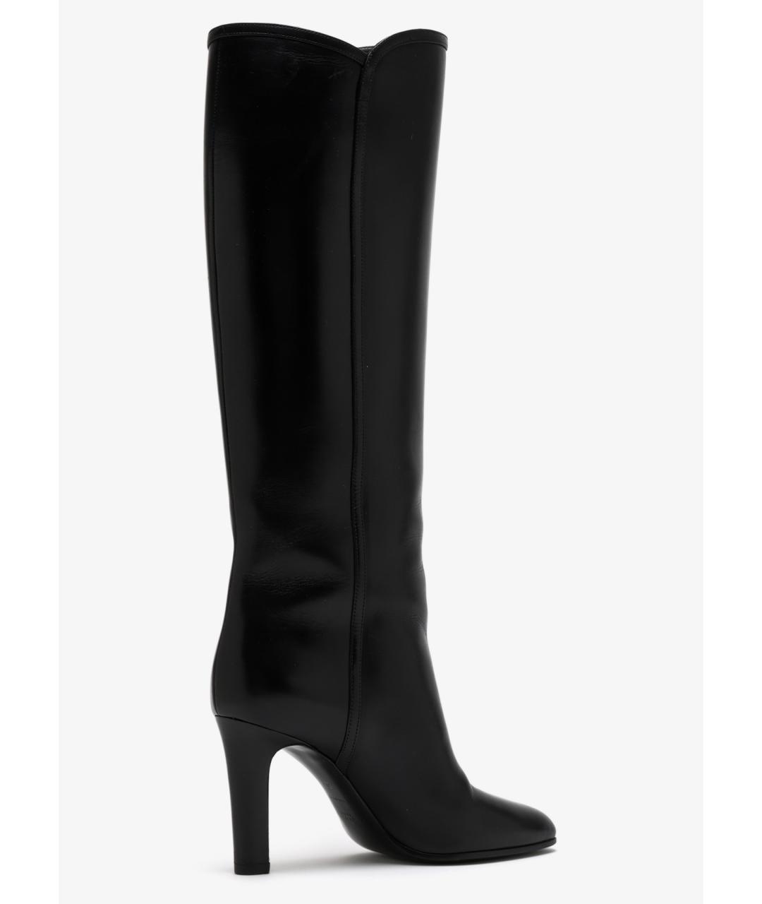 SAINT LAURENT Черные кожаные сапоги, фото 7