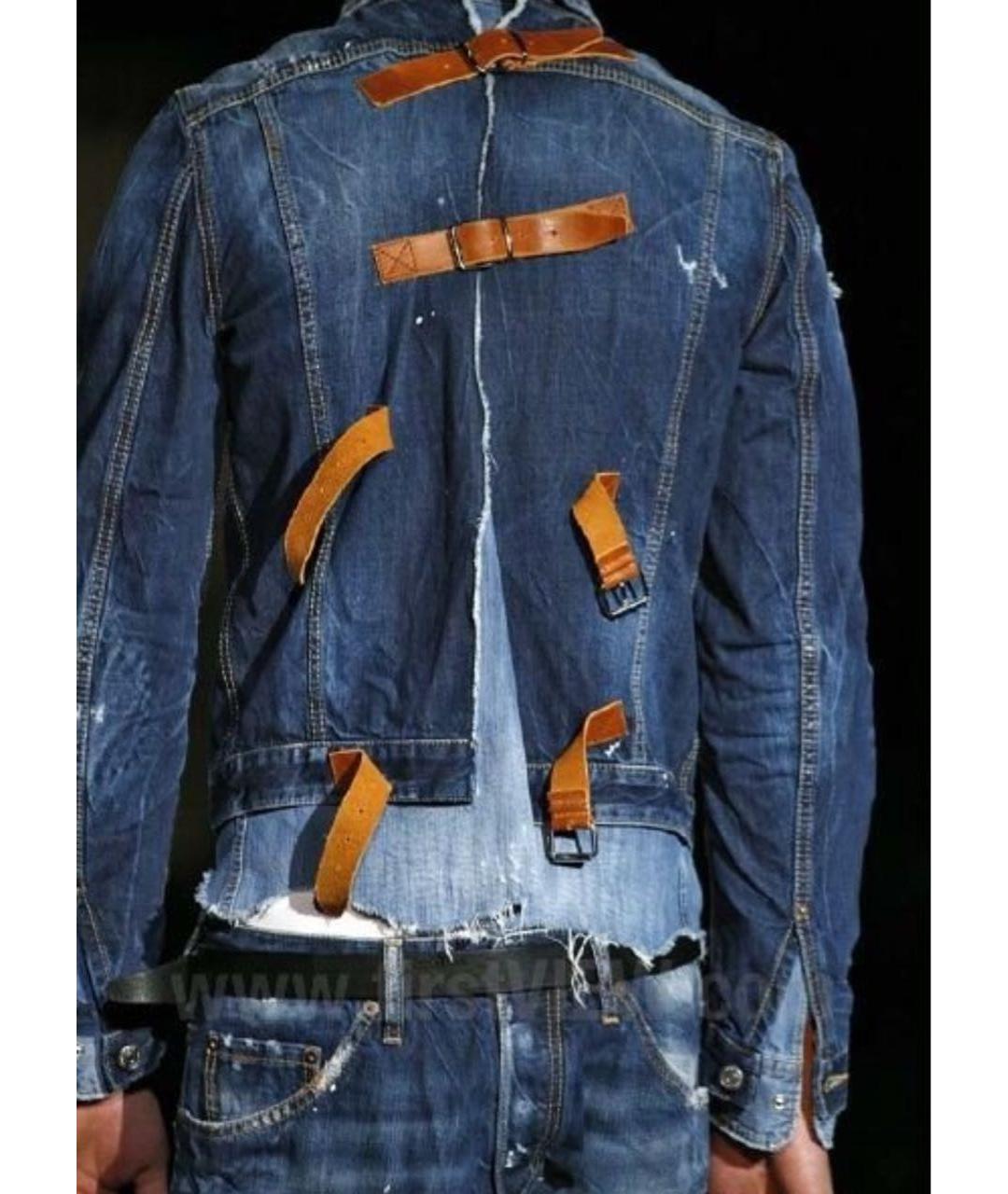DSQUARED2 Темно-синяя деним куртка, фото 7