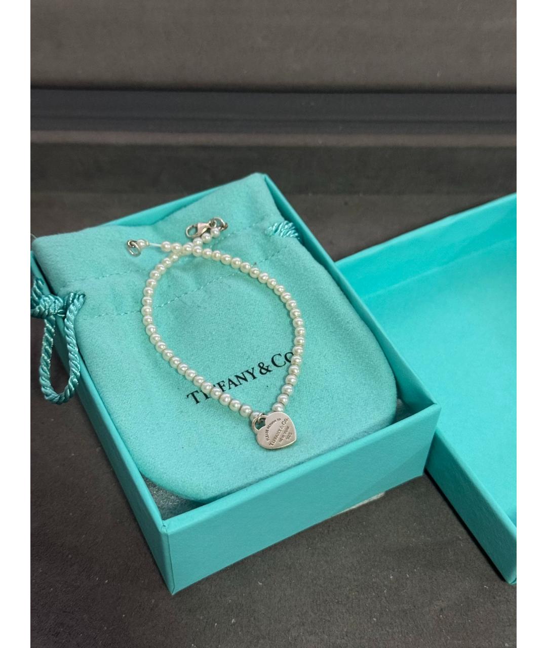 TIFFANY&CO Белый серебряный браслет, фото 2