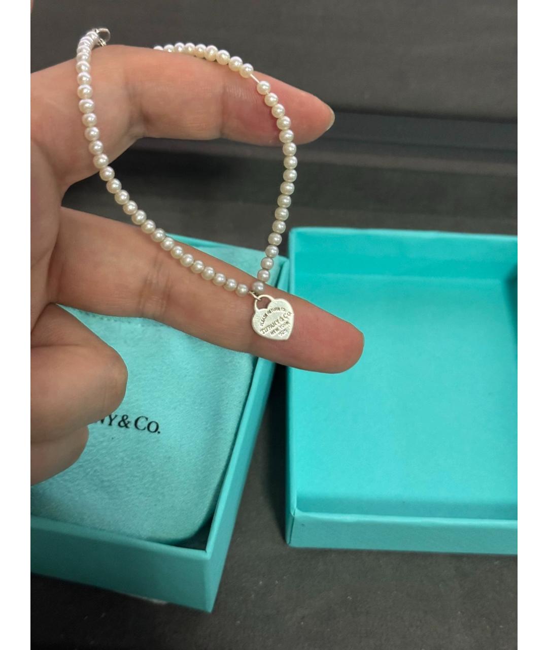 TIFFANY&CO Белый серебряный браслет, фото 3