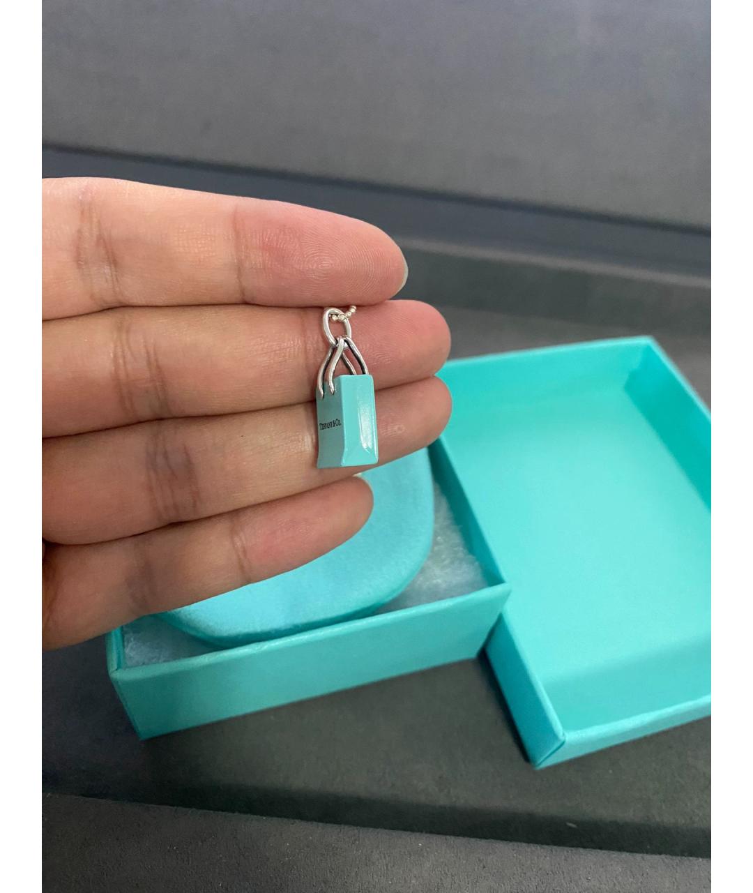 TIFFANY&CO Синяя серебряная цепочка, фото 4