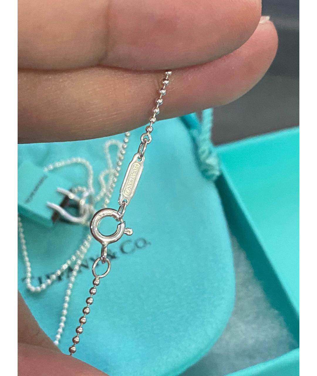 TIFFANY&CO Синяя серебряная цепочка, фото 8