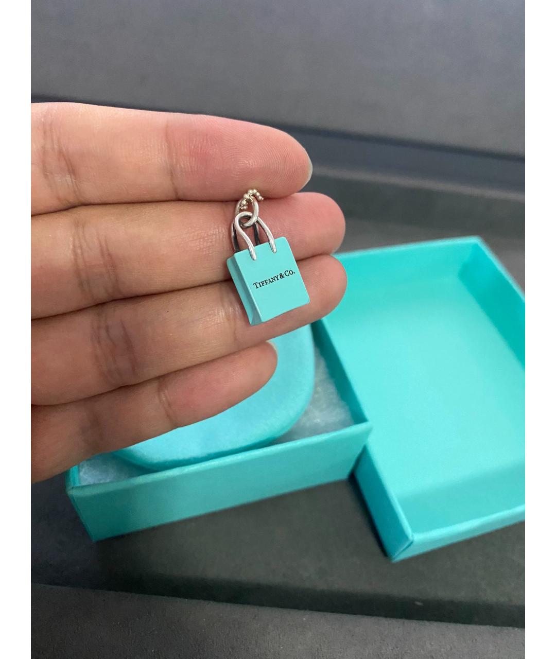 TIFFANY&CO Синяя серебряная цепочка, фото 5