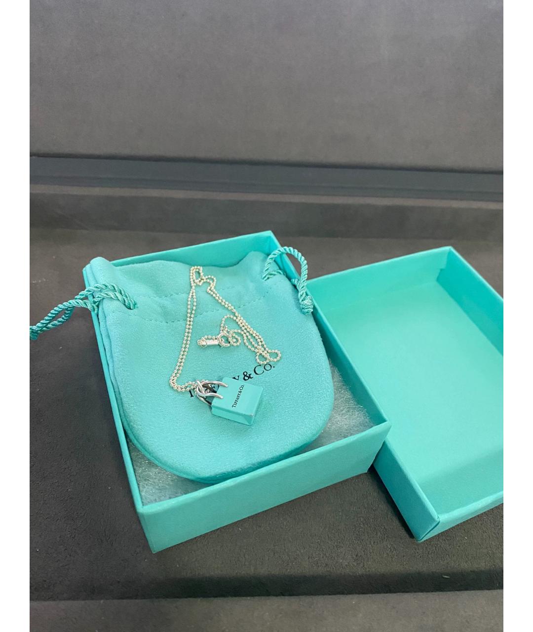 TIFFANY&CO Синяя серебряная цепочка, фото 2