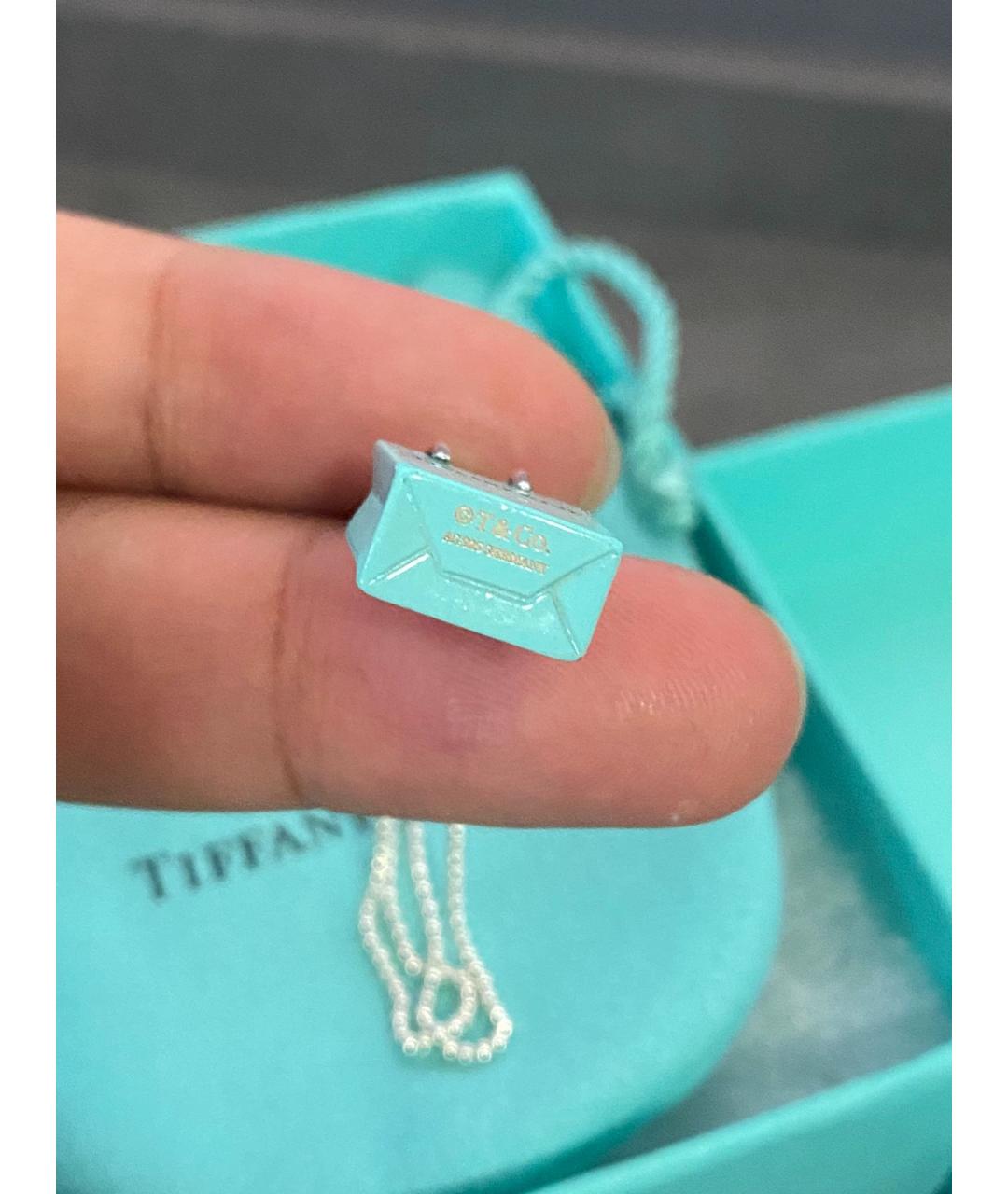 TIFFANY&CO Синяя серебряная цепочка, фото 6