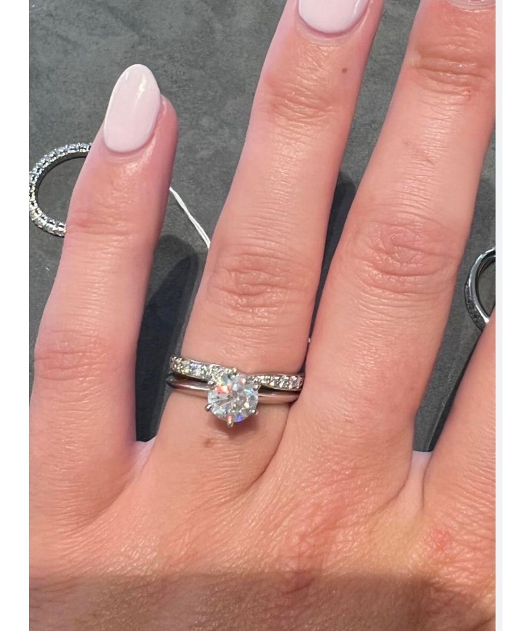 TIFFANY&CO Серебряное платиновое кольцо, фото 4