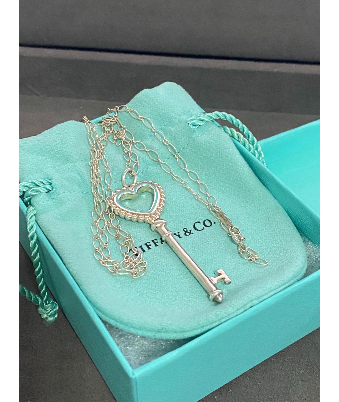 TIFFANY&CO Синий серебряный кулон, фото 7