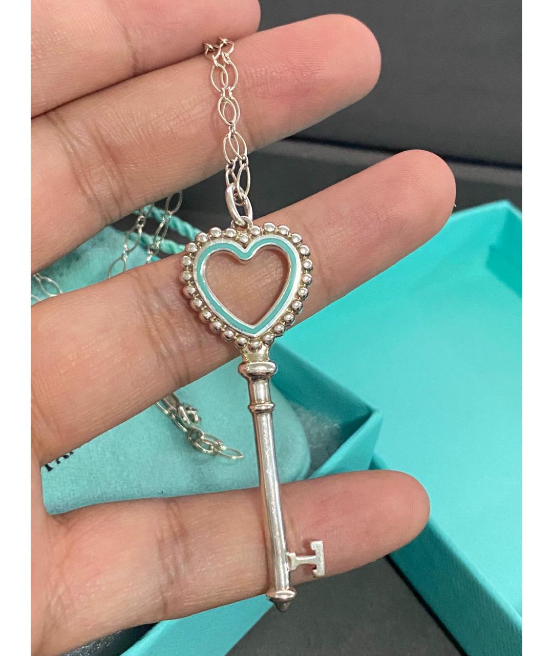 TIFFANY&CO Синий серебряный кулон, фото 4