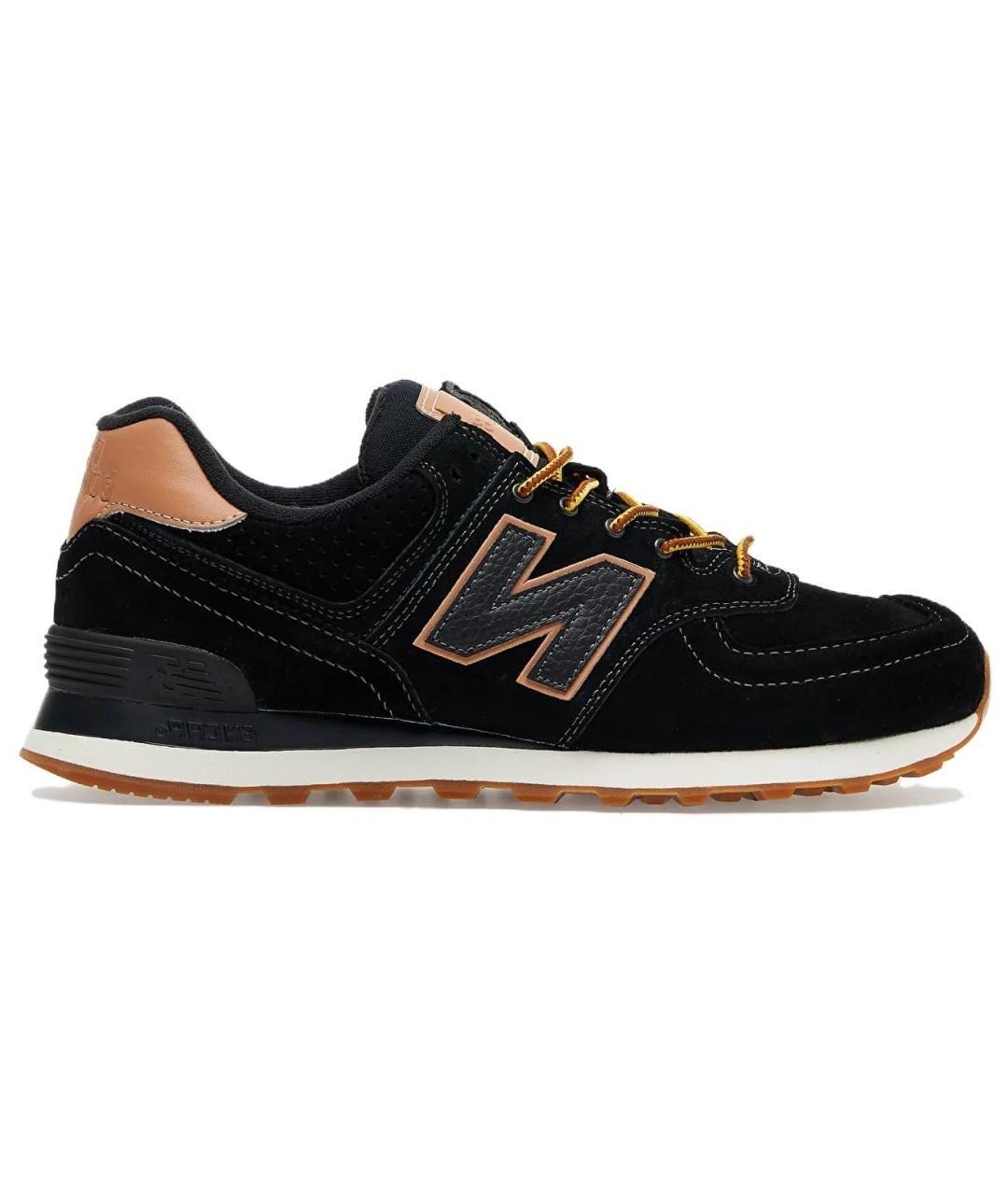 NEW BALANCE Черные кожаные кроссовки, фото 1