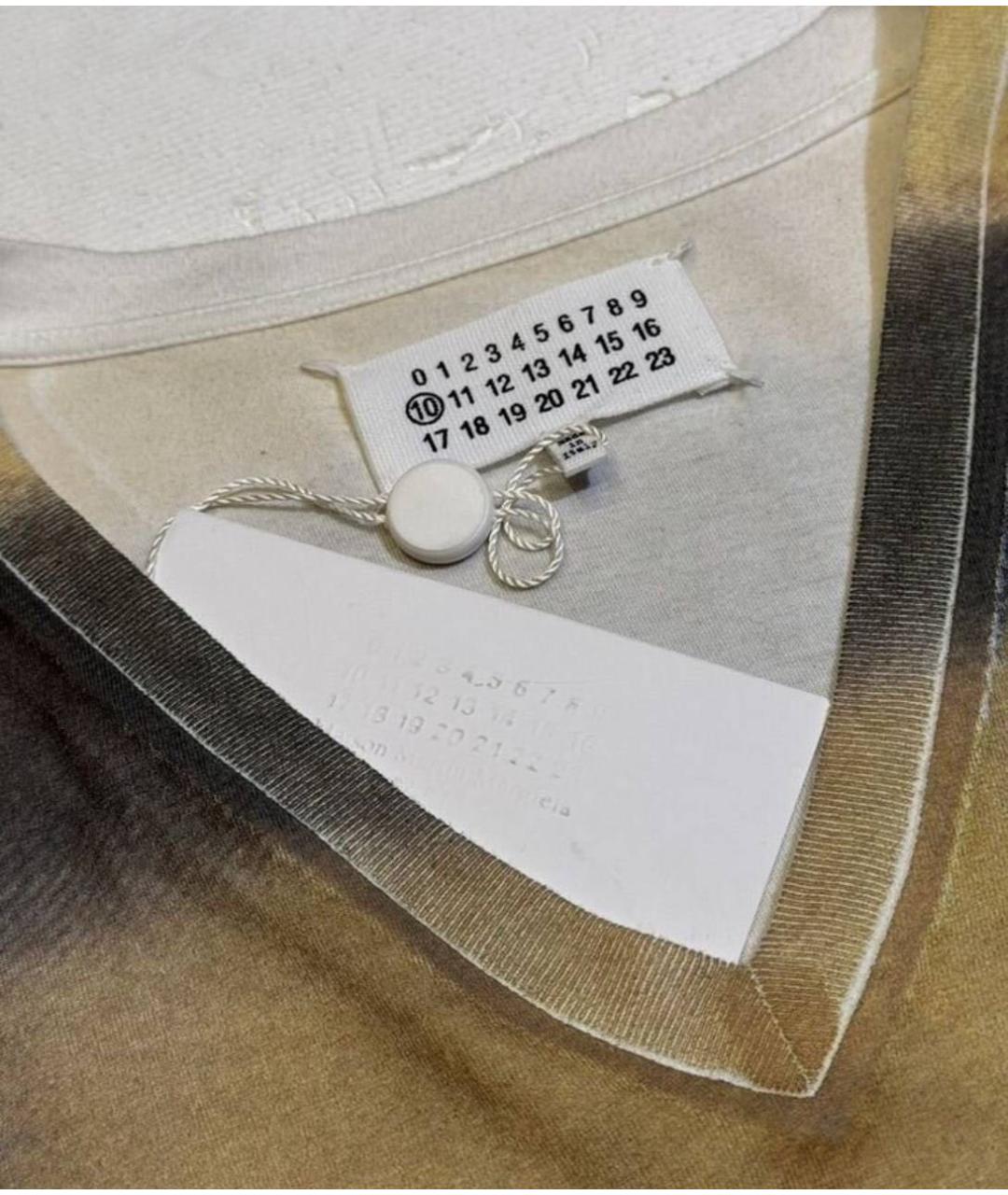 MAISON MARGIELA Желтая хлопковая футболка, фото 2