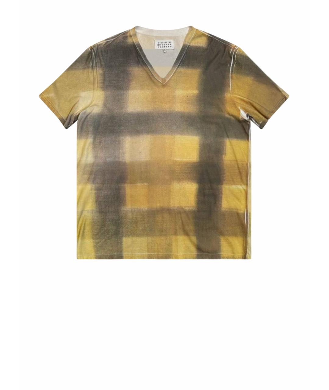 MAISON MARGIELA Желтая хлопковая футболка, фото 1