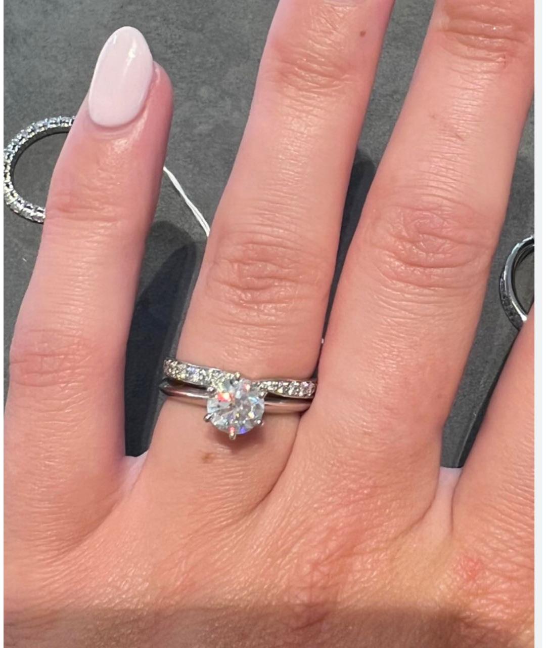 TIFFANY&CO Серебряное платиновое кольцо, фото 3