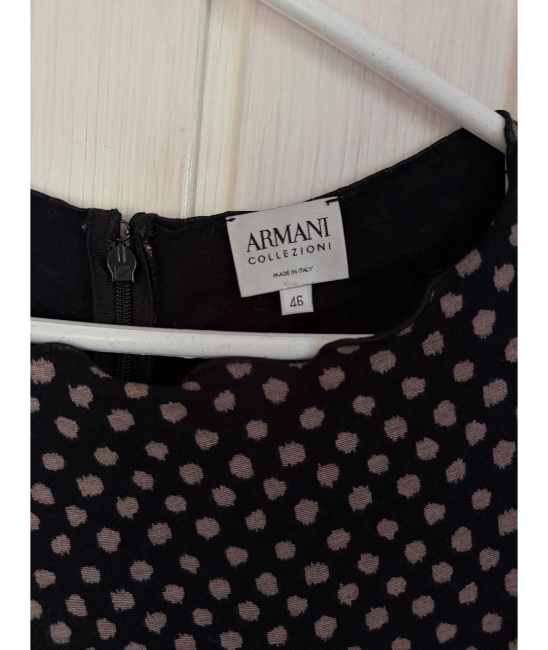 ARMANI COLLEZIONI Черное хлопковое повседневное платье, фото 4