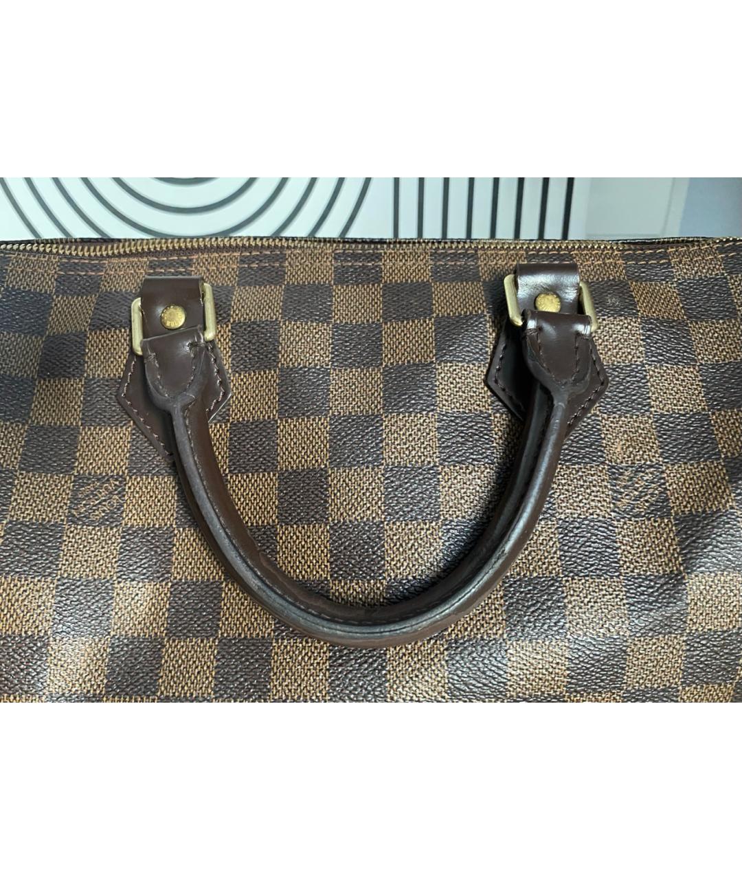 LOUIS VUITTON Коричневая сумка с короткими ручками, фото 4