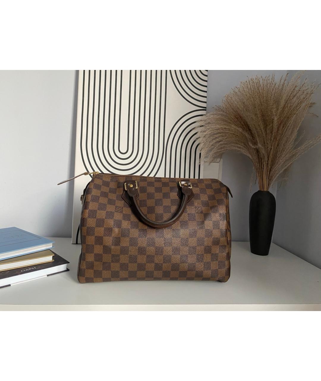 LOUIS VUITTON Коричневая сумка с короткими ручками, фото 7