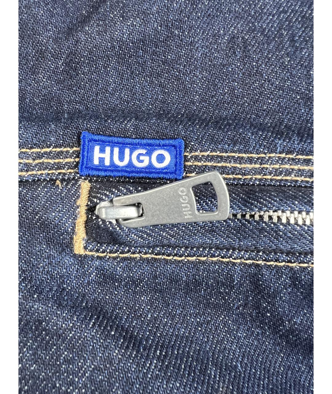 HUGO BOSS Темно-синяя хлопковая куртка, фото 2