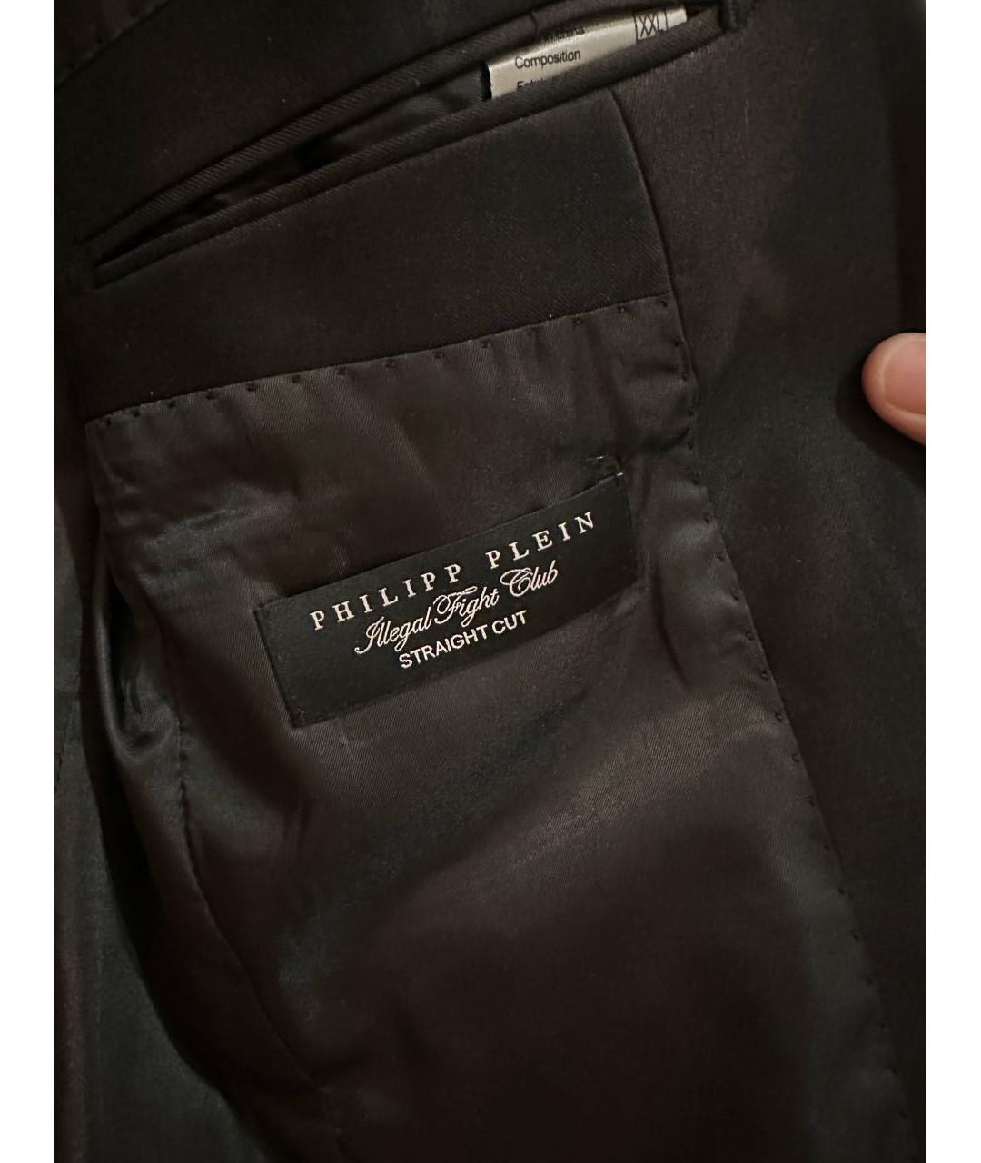 PHILIPP PLEIN Черный полиэстеровый пиджак, фото 3