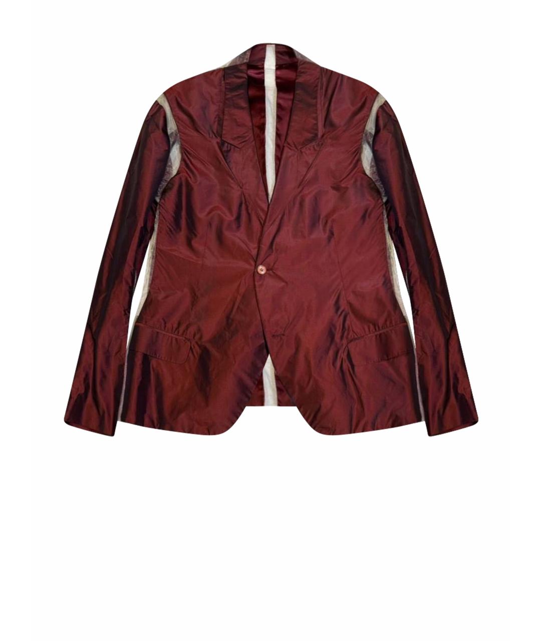 ALEXANDER MCQUEEN Бордовый шелковый кардиган, фото 1