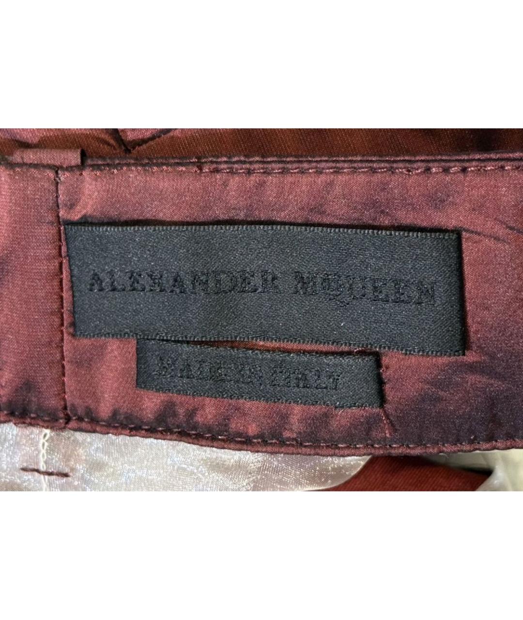 ALEXANDER MCQUEEN Бордовый шелковый кардиган, фото 4