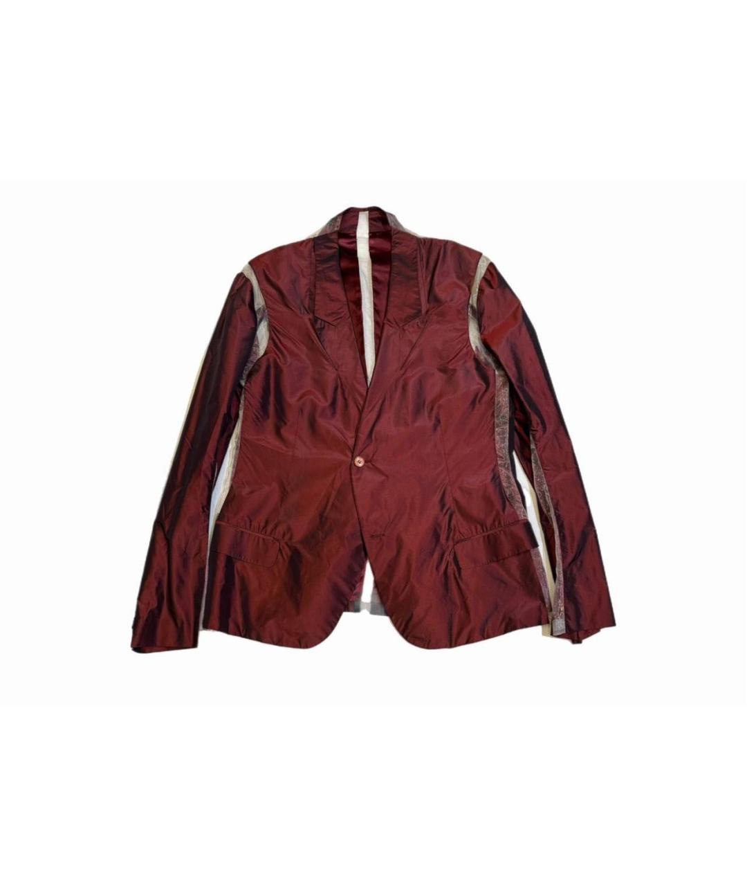 ALEXANDER MCQUEEN Бордовый шелковый кардиган, фото 8