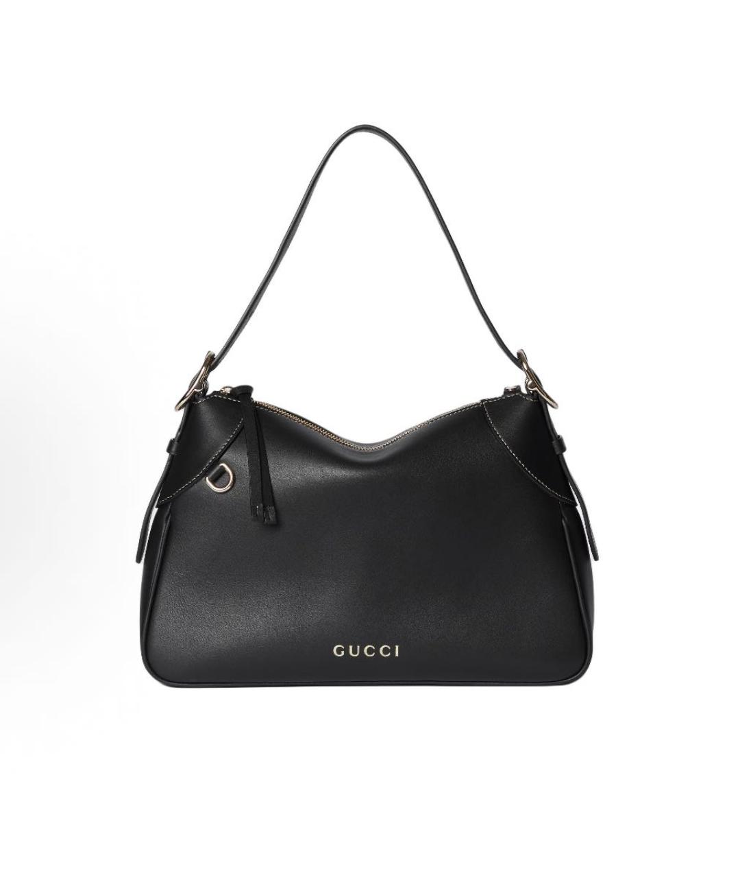 GUCCI Черная кожаная сумка с короткими ручками, фото 8