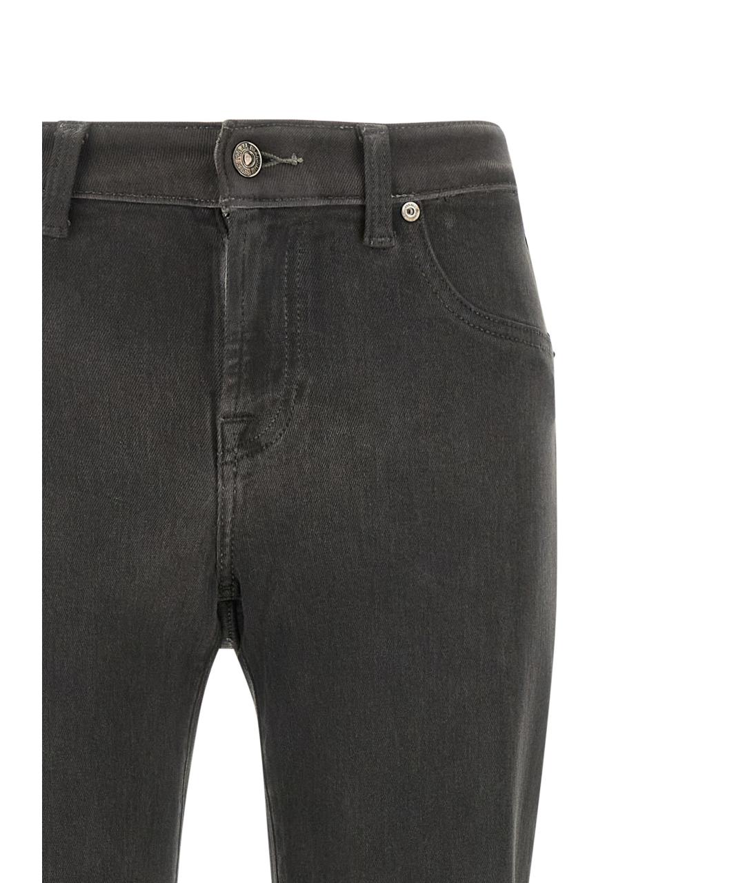 7 FOR ALL MANKIND Серые хлопковые джинсы клеш, фото 3