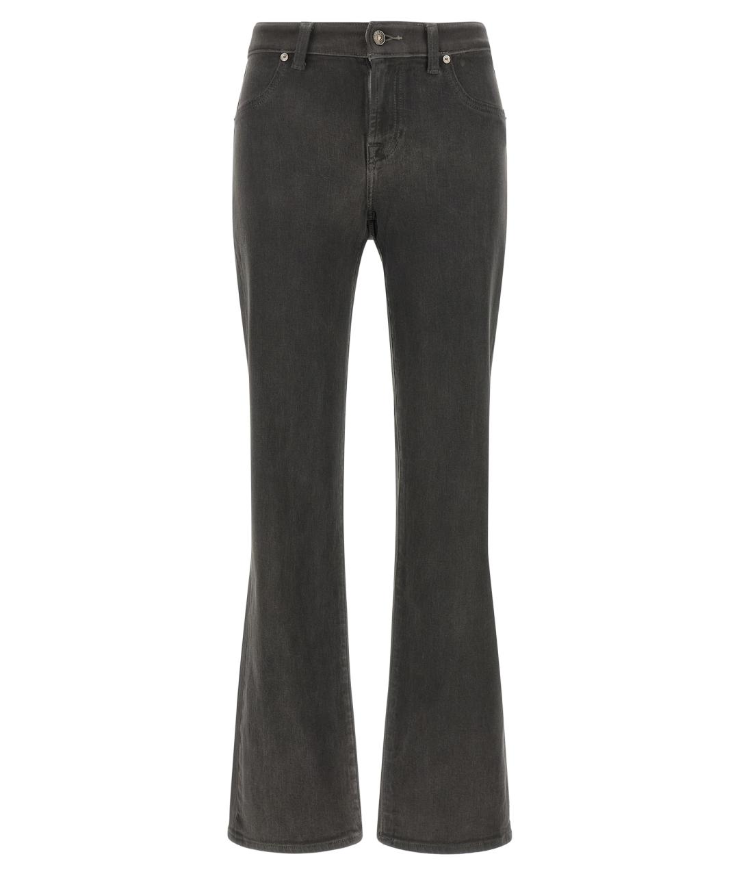 7 FOR ALL MANKIND Серые хлопковые джинсы клеш, фото 1