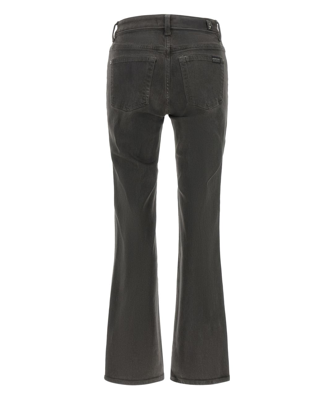 7 FOR ALL MANKIND Серые хлопковые джинсы клеш, фото 2