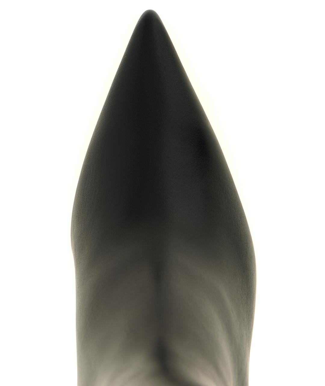 CHRISTIAN LOUBOUTIN Черные кожаные сапоги, фото 4