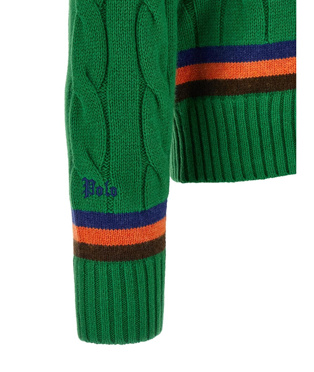 POLO RALPH LAUREN Зеленый шерстяной джемпер / свитер, фото 4