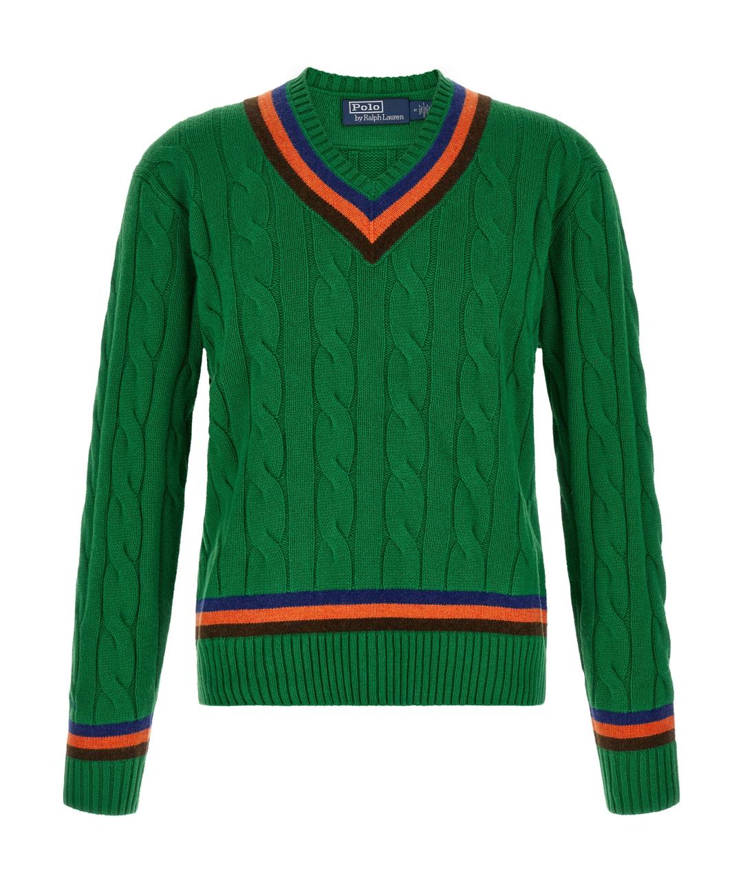 POLO RALPH LAUREN Зеленый шерстяной джемпер / свитер, фото 1