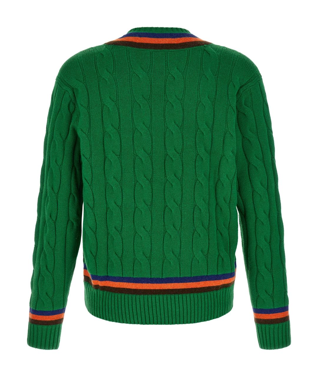 POLO RALPH LAUREN Зеленый шерстяной джемпер / свитер, фото 2