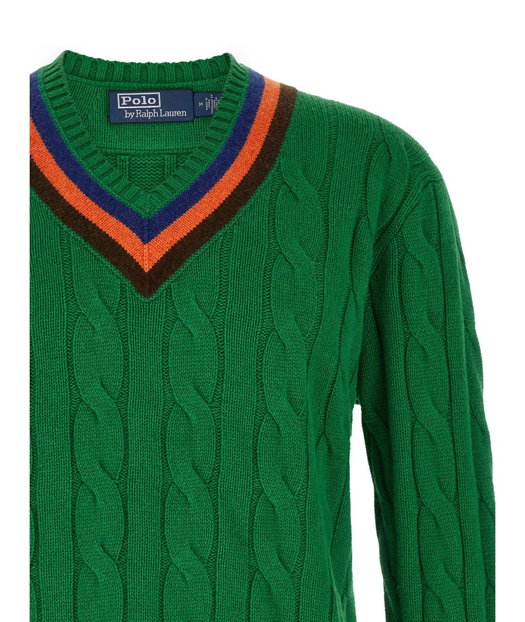 POLO RALPH LAUREN Зеленый шерстяной джемпер / свитер, фото 3