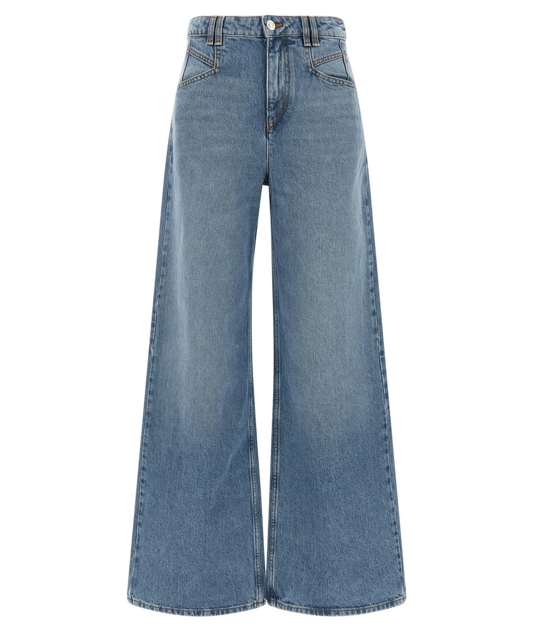 ISABEL MARANT ETOILE Голубые хлопковые прямые джинсы, фото 1