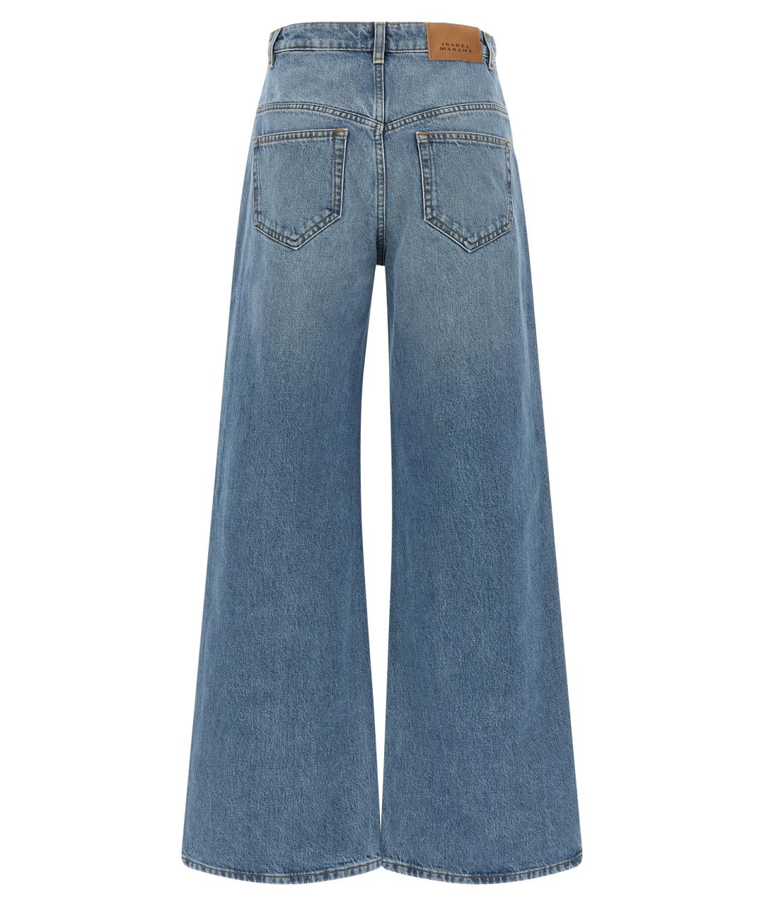 ISABEL MARANT ETOILE Голубые хлопковые прямые джинсы, фото 2
