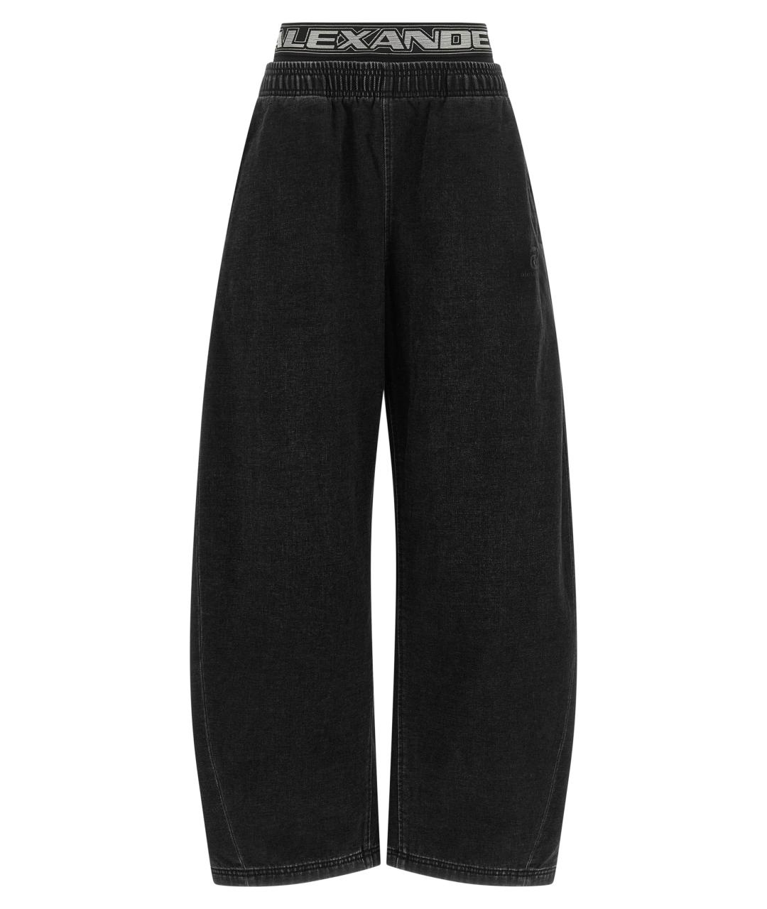 ALEXANDER WANG Черные хлопковые прямые джинсы, фото 1