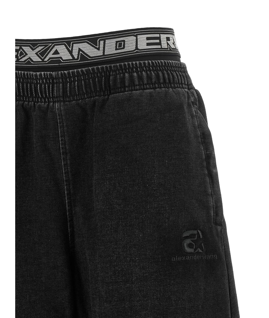 ALEXANDER WANG Черные хлопковые прямые джинсы, фото 3