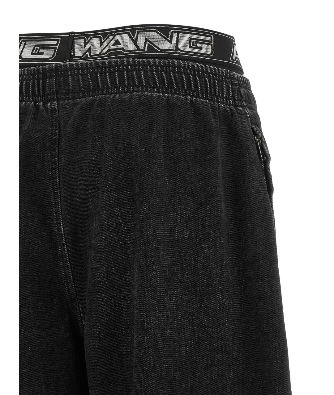 ALEXANDER WANG Черные хлопковые прямые джинсы, фото 4