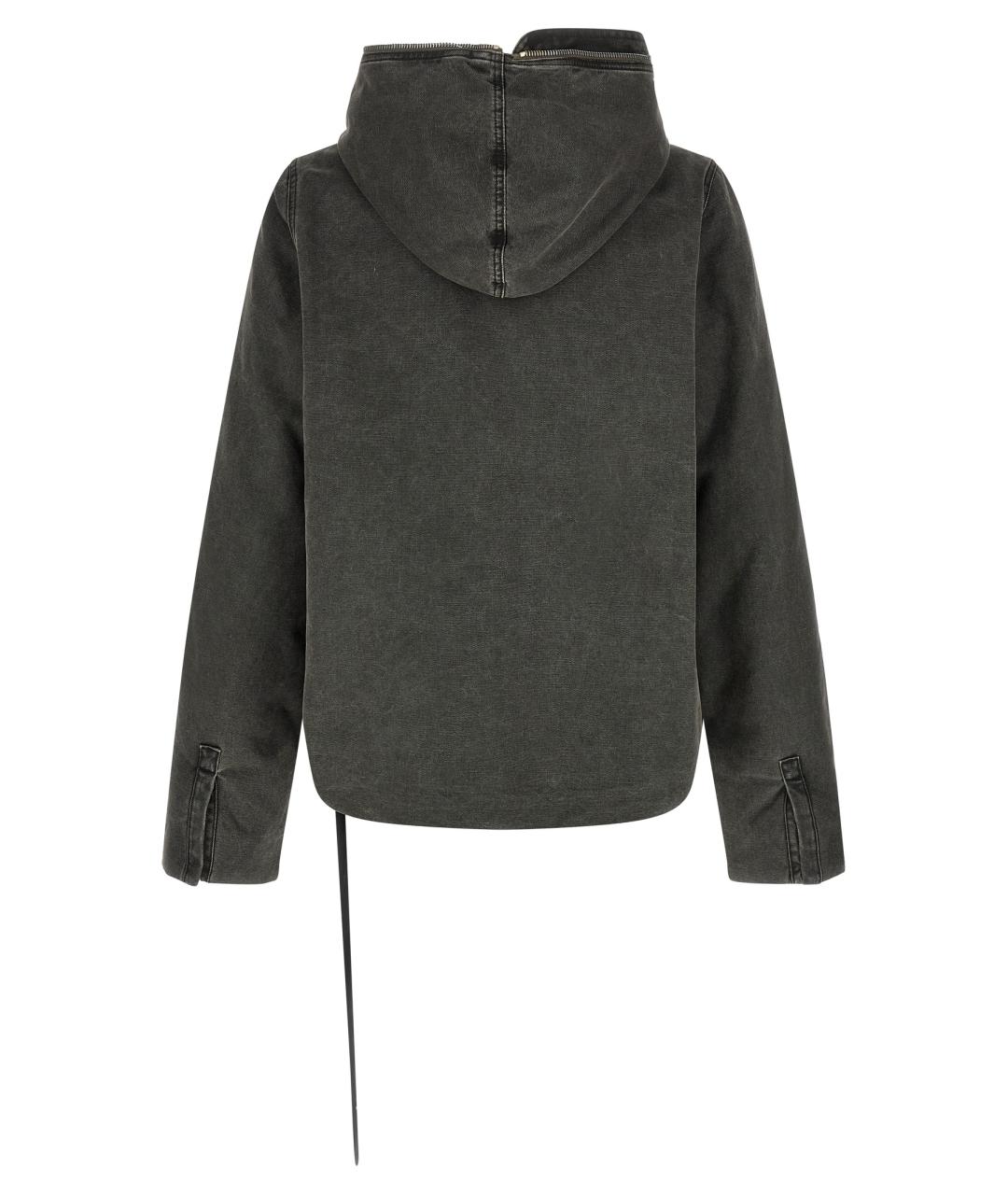 RICK OWENS DRKSHDW Серая хлопковая куртка, фото 2