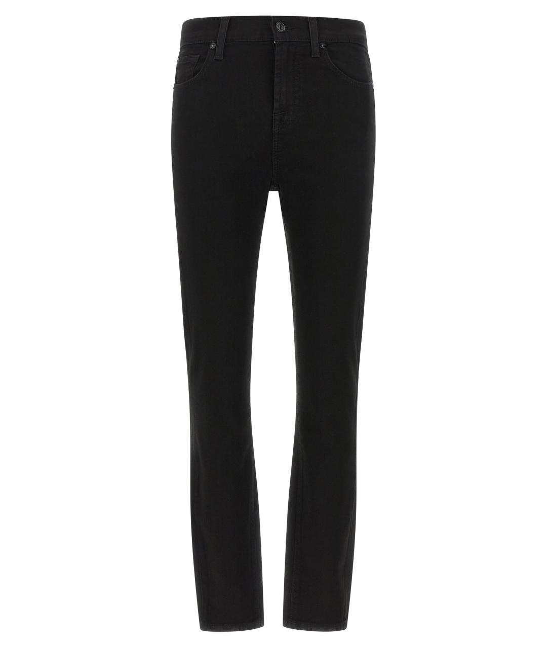 7 FOR ALL MANKIND Черные хлопковые прямые джинсы, фото 1