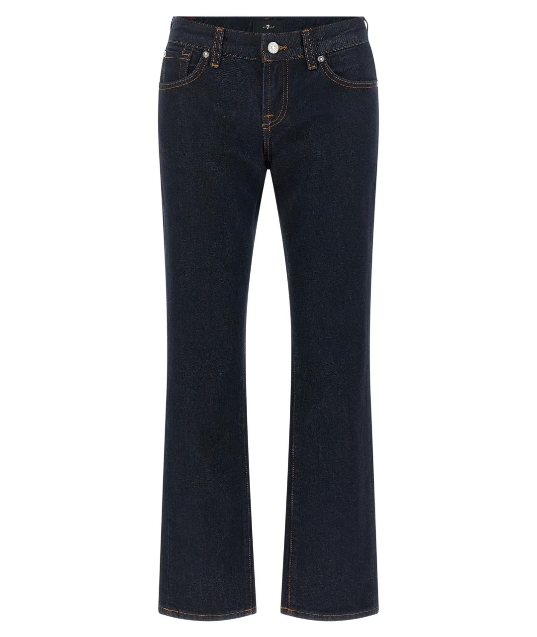 7 FOR ALL MANKIND Темно-синие хлопковые джинсы клеш, фото 1