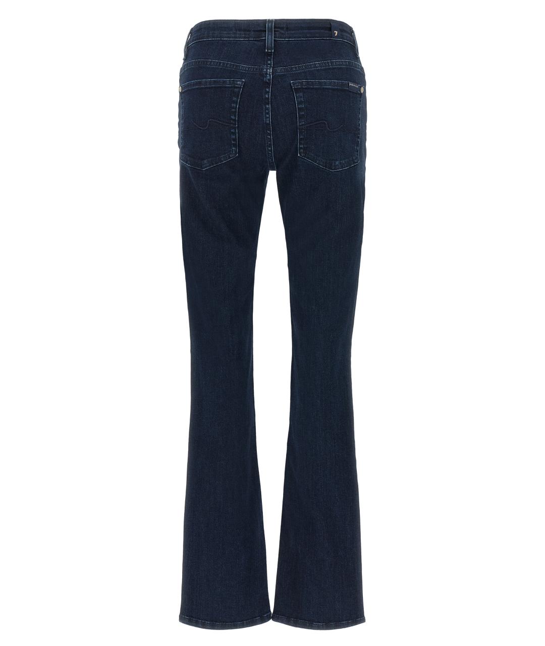 7 FOR ALL MANKIND Синие хлопковые джинсы клеш, фото 2