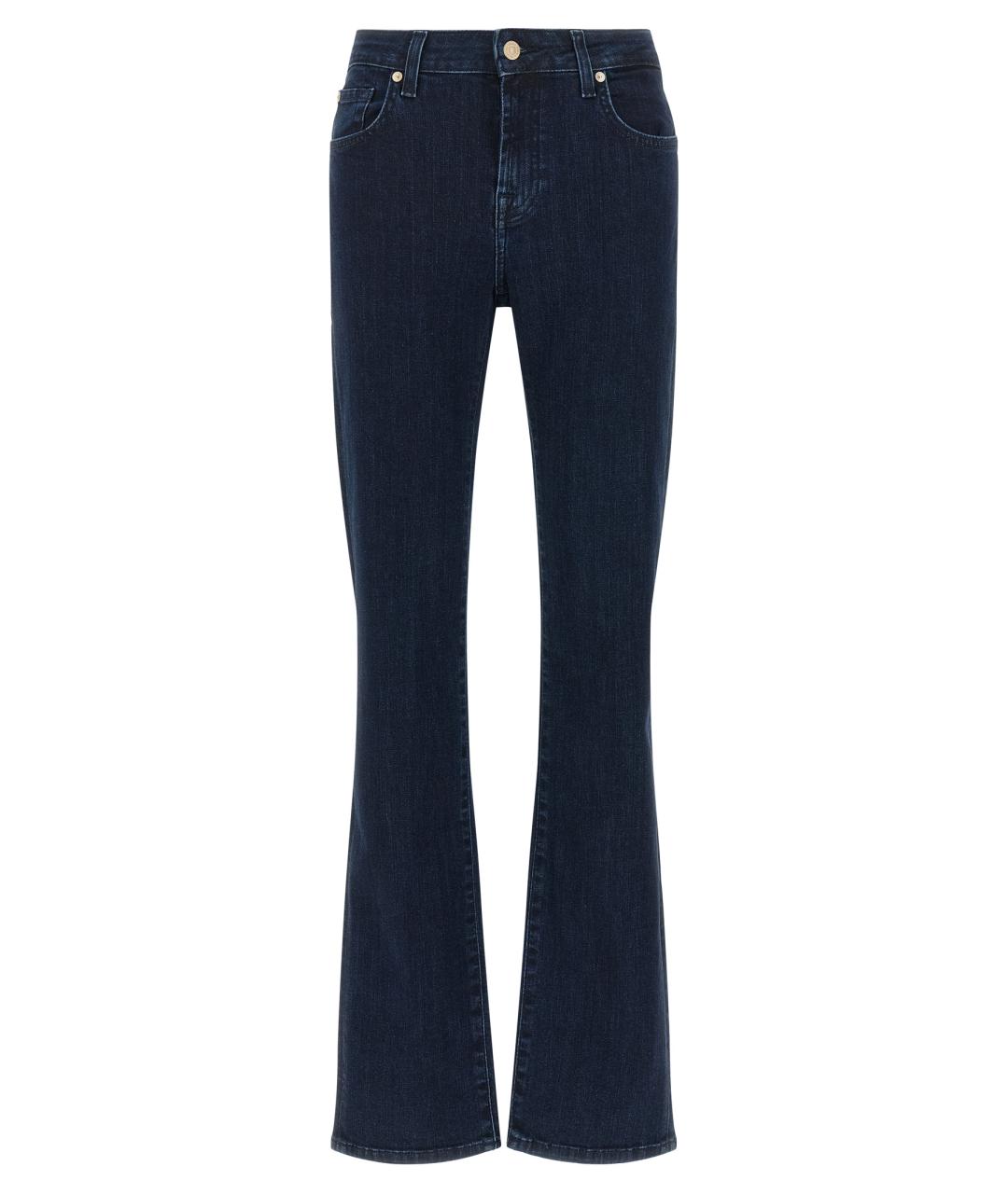 7 FOR ALL MANKIND Синие хлопковые джинсы клеш, фото 1