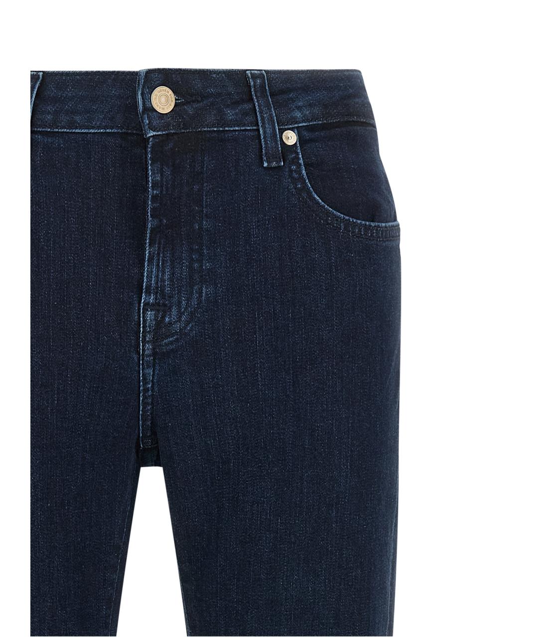 7 FOR ALL MANKIND Синие хлопковые джинсы клеш, фото 3