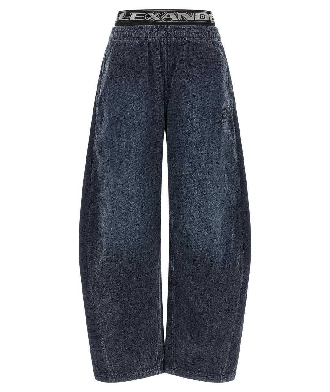 ALEXANDER WANG Черные хлопковые прямые брюки, фото 1