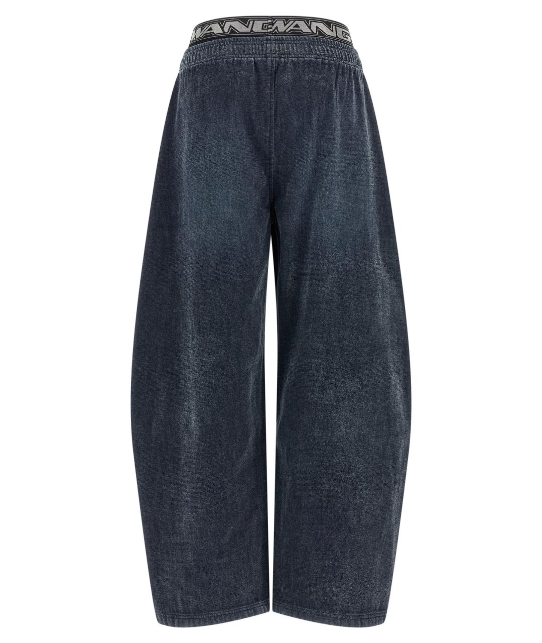 ALEXANDER WANG Черные хлопковые прямые брюки, фото 2