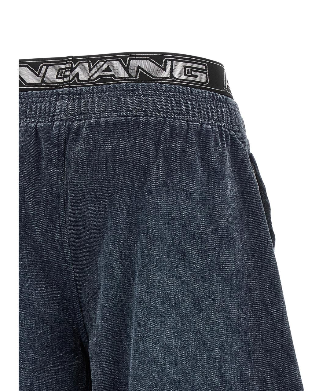 ALEXANDER WANG Черные хлопковые прямые брюки, фото 4